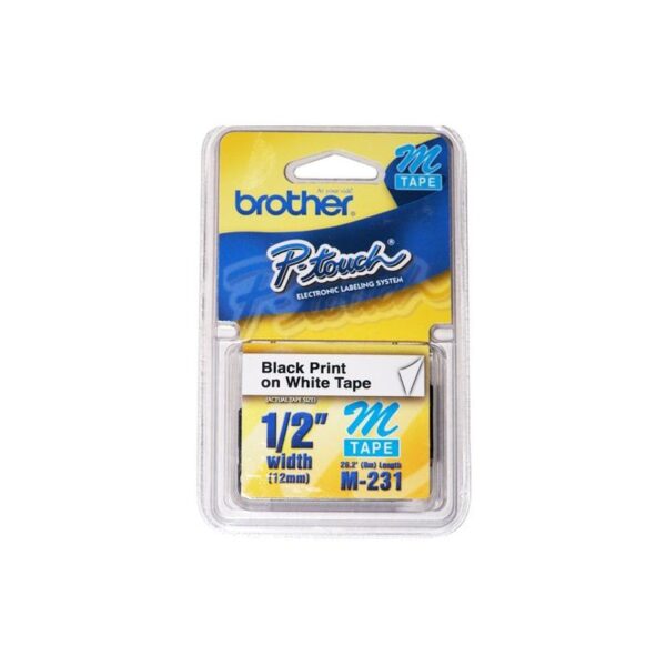Cinta Brother M-231 | Negro sobre Blanco