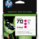Cartucho 3 Pack de Tinta HP 712 Magenta
