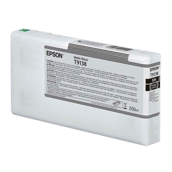 TINTA EPSON T9138, NEGRO MATE